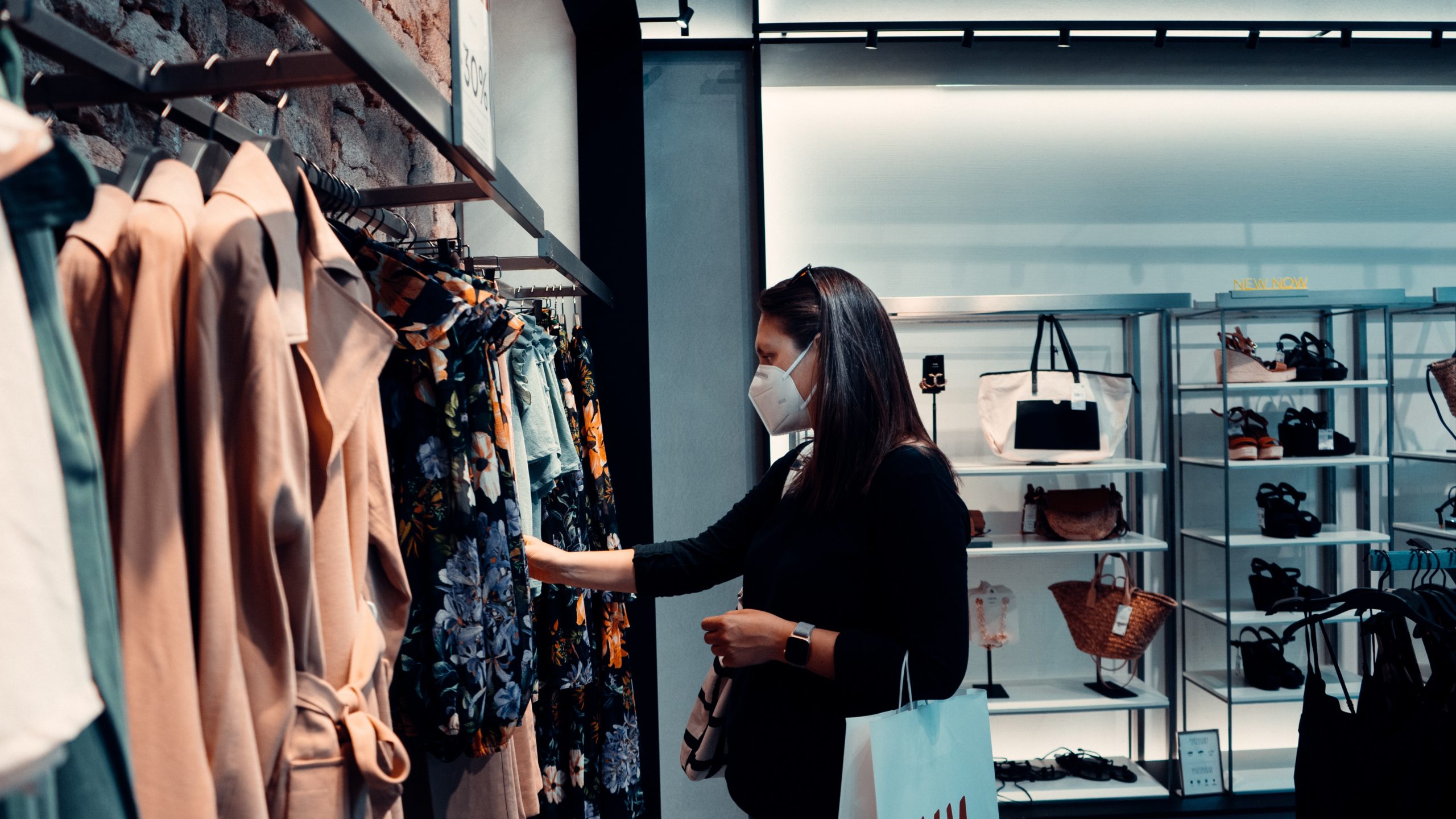 A woman shopping in a store