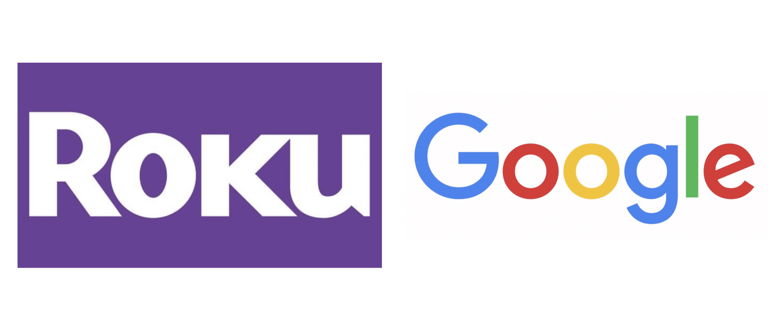 Roku and Google logos