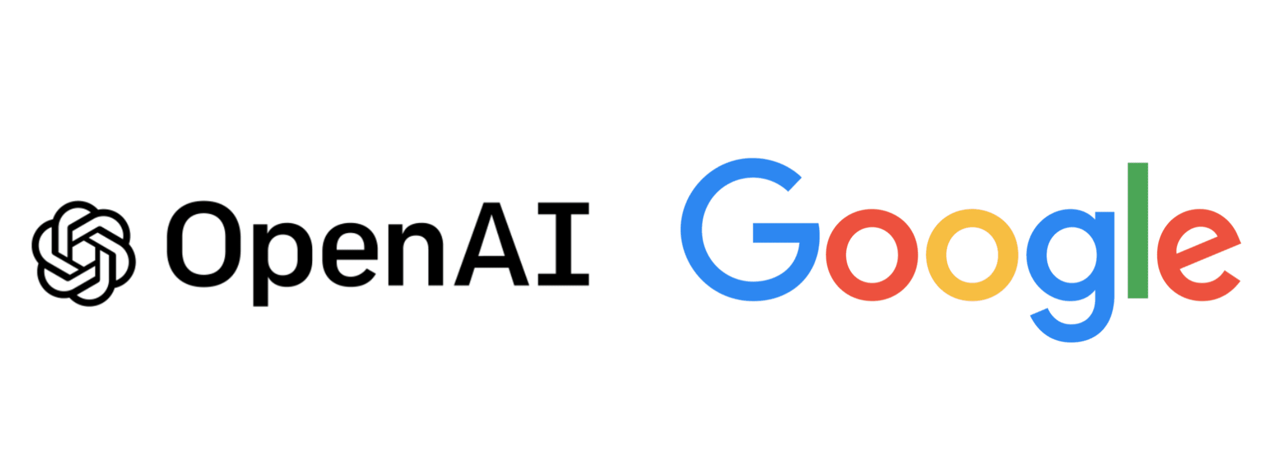 OpenAI and Google logos